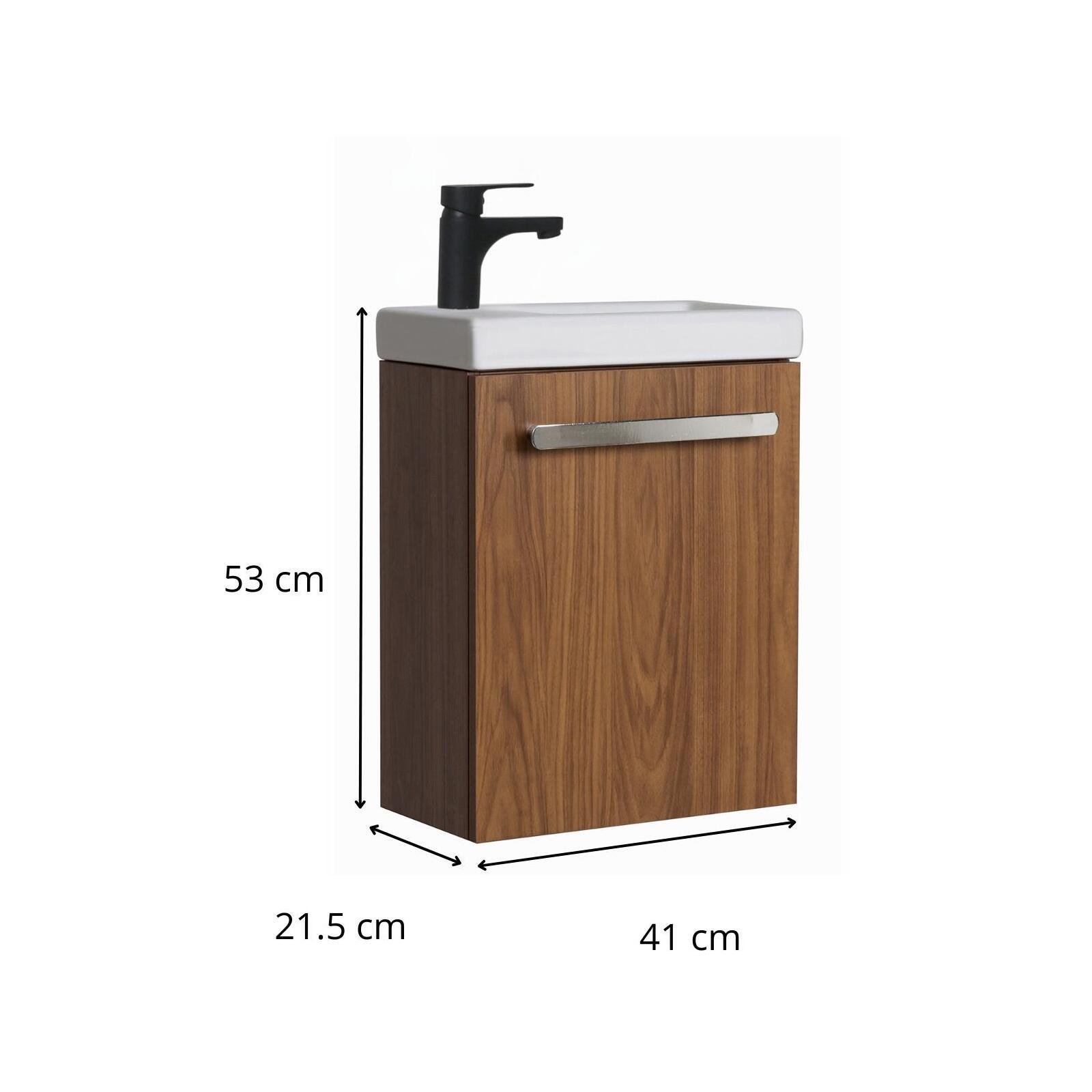 Ensemble meuble lave-mains noir carbone NEVADA avec robinet noir