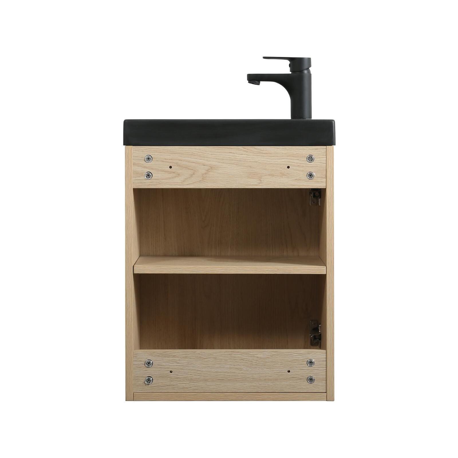 Ensemble meuble lave-mains noir carbone NEVADA avec robinet noir