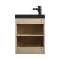 Ensemble meuble lave-mains décor chêne NEVADA avec miroir