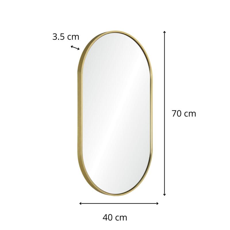 Miroir ovale 40x70cm