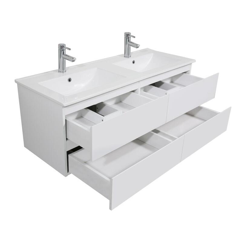 Meuble double vasque décor chêne  120cm