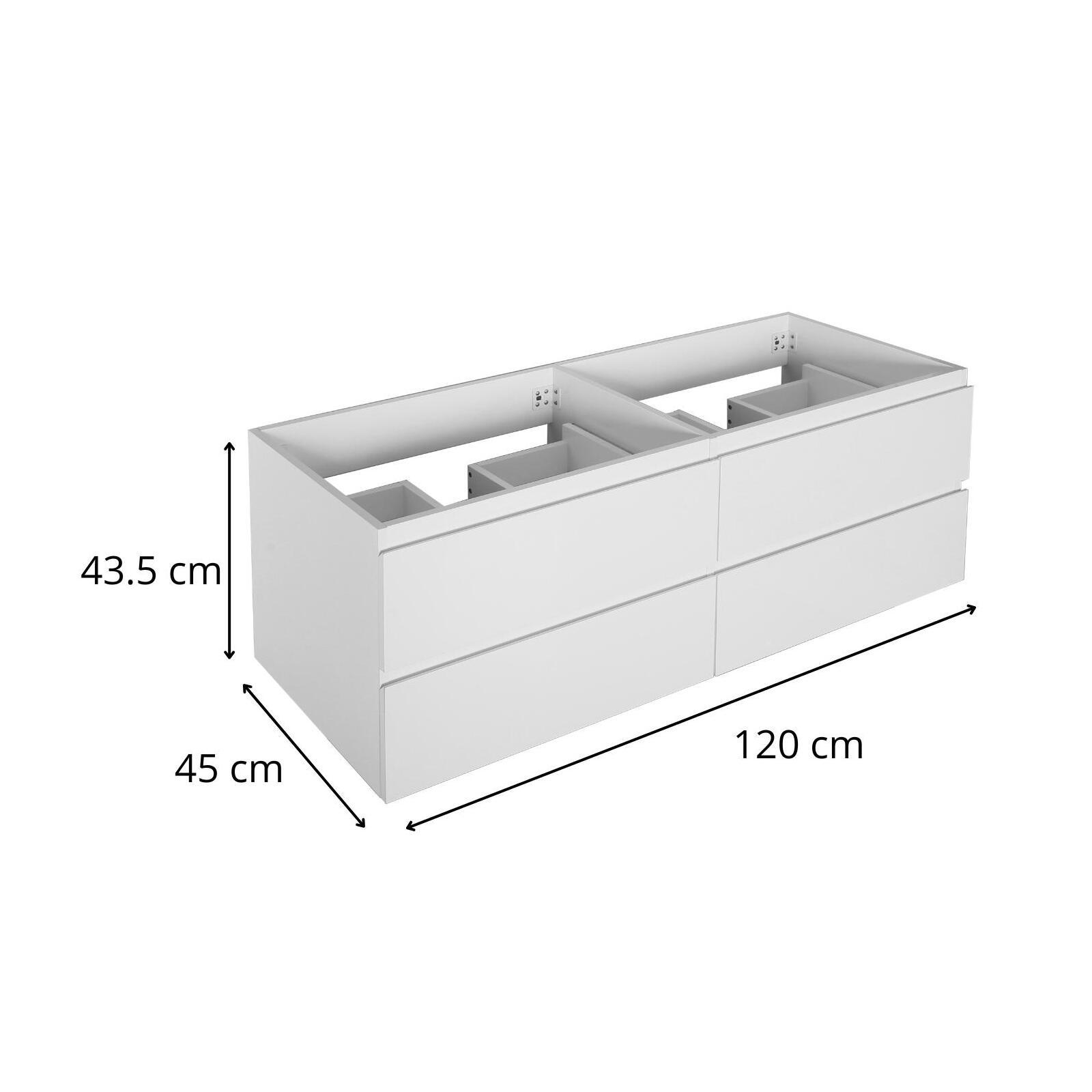 Meuble double vasque décor chêne  120cm