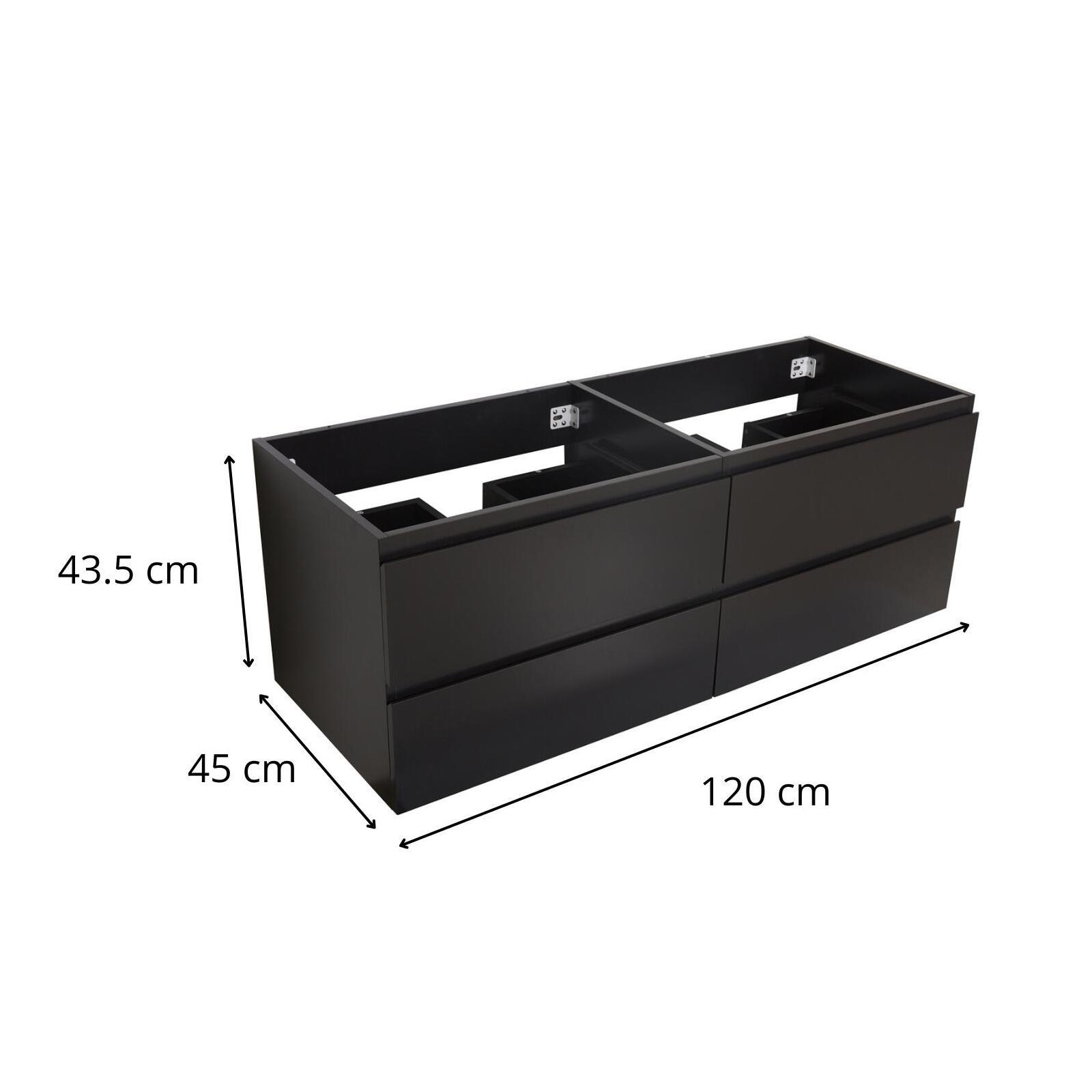 Meuble double vasque décor chêne  120cm