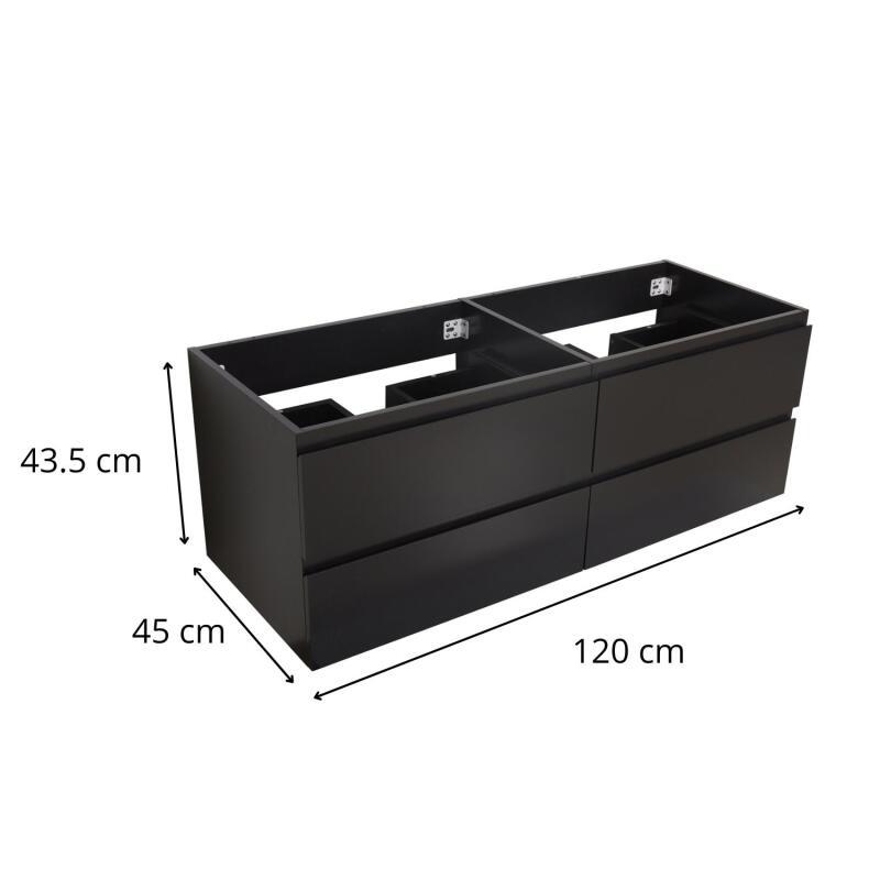 Meuble double vasque décor chêne  120cm