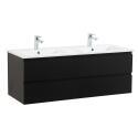 Meuble double vasque blanc  120cm  + plan double vasque