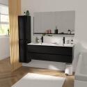 Meuble double vasque blanc  120cm  + plan double vasque