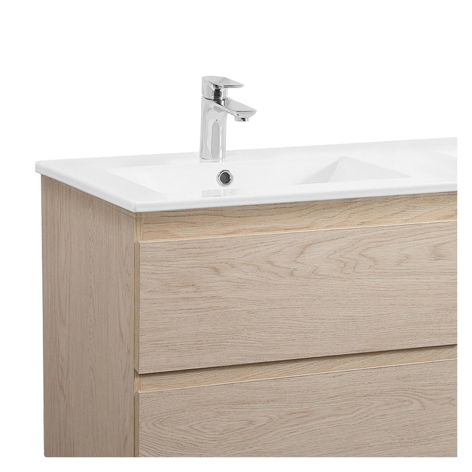 Meuble double vasque blanc  120cm  + plan double vasque Meuble double vasque blanc  120cm  + plan double vasque