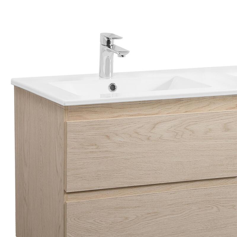 Meuble double vasque blanc  120cm  + plan double vasque