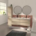 Meuble double vasque blanc  120cm  + plan double vasque