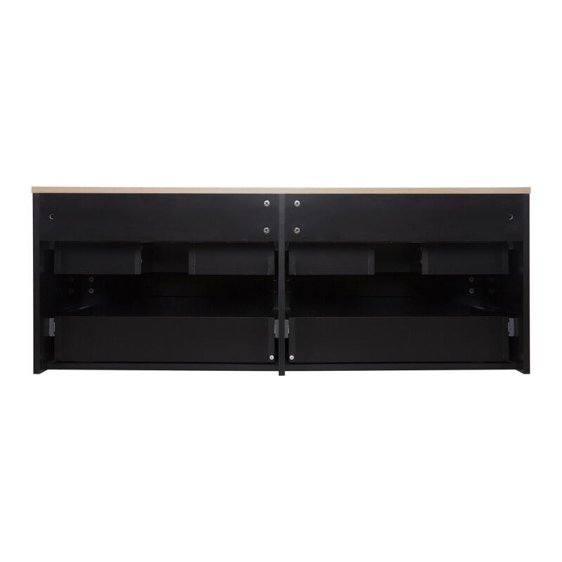 Ensemble meuble double vasque décor chêne 120 cm + 2 vasques