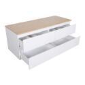 Ensemble meuble double vasque noir carbone 120 cm + 2 vasques + 2 robinets