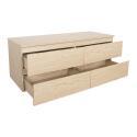 Ensemble meuble double vasque noir carbone 120 cm + 2 vasques + 2 robinets