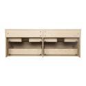 Ensemble meuble double vasque noir carbone 120 cm + 2 vasques + 2 robinets