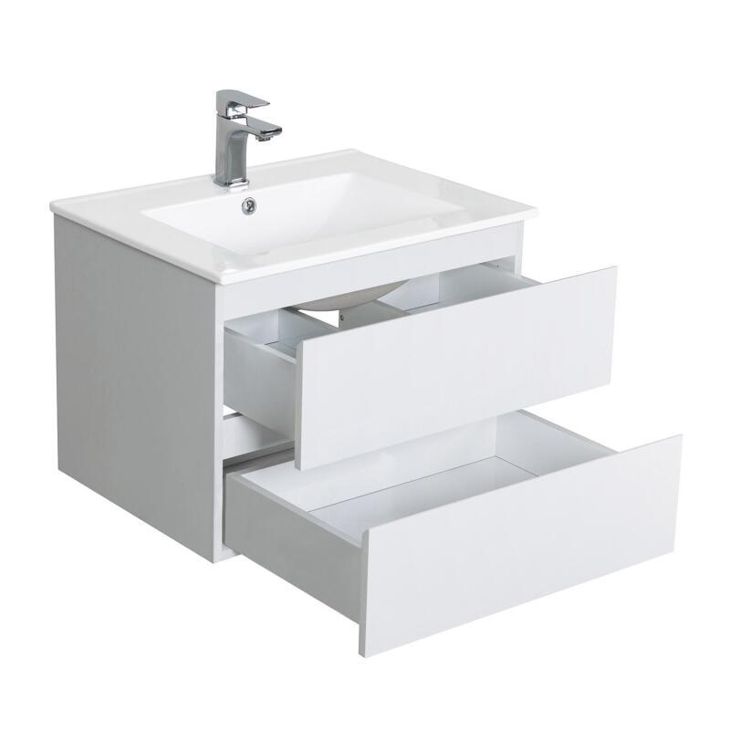 Meuble simple vasque décor chêne  60cm + vasque