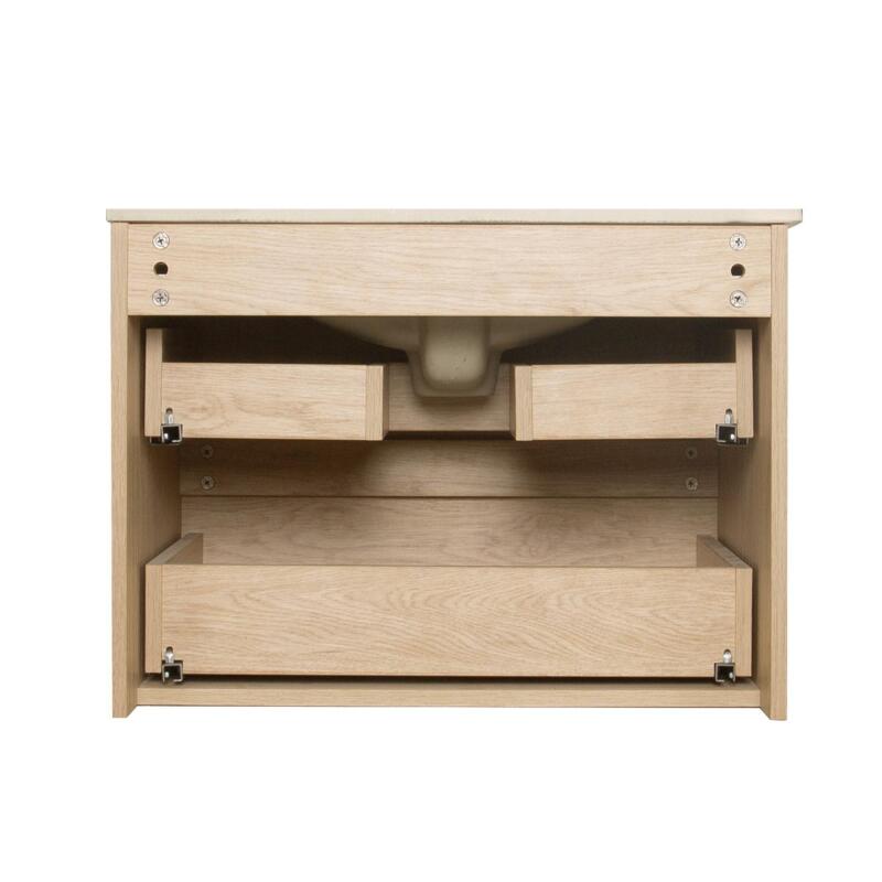 Ensemble meuble simple vasque décor chêne carbone 60cm + vasque + robinet