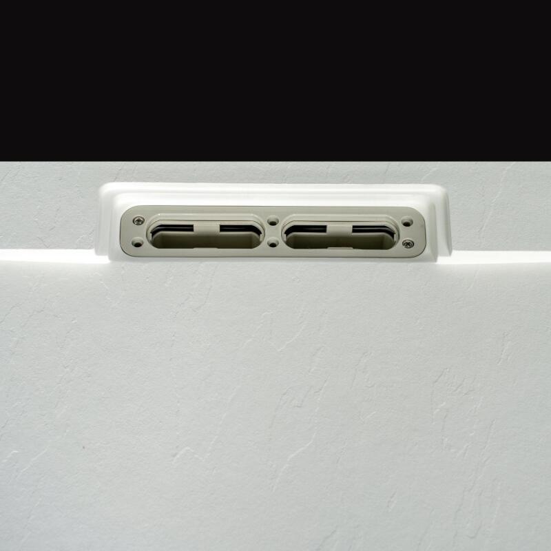 Receveur de douche aspect ardoire extra-plat 90x90cm