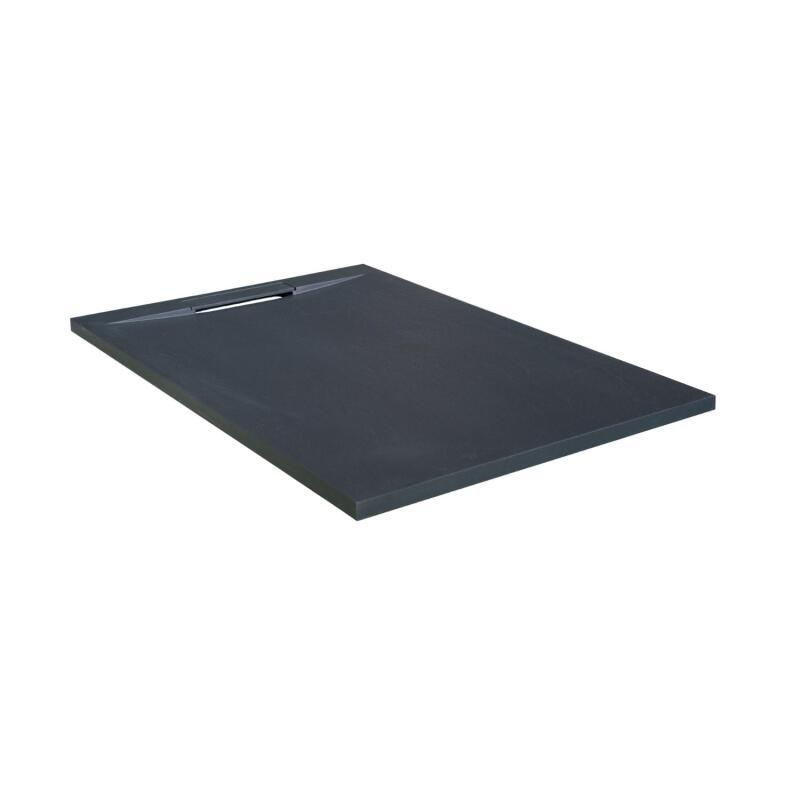 Receveur de douche aspect ardoise extra-plat 100x80cm