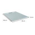 Receveur de douche aspect ardoise extra-plat 100x80cm