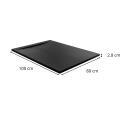 Receveur de douche aspect ardoise extra-plat 100x80cm