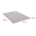 Receveur de douche aspect ardoise extra-plat 100x80cm