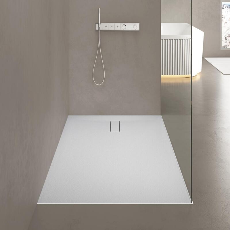 Receveur de douche aspect pierre extra-plat 100x80cm