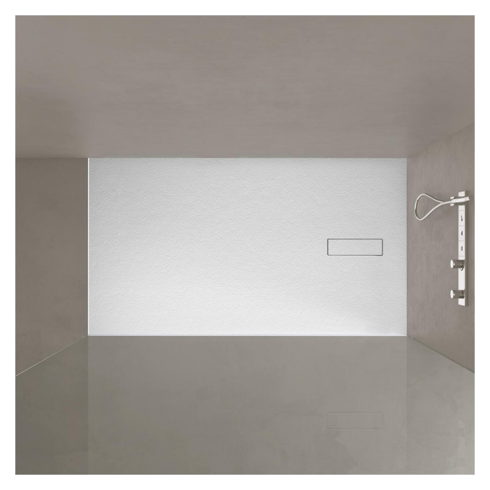Receveur de douche aspect pierre extra-plat 100x80cm