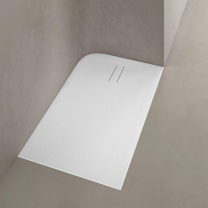 Receveur de douche aspect pierre extra-plat 100x80cm