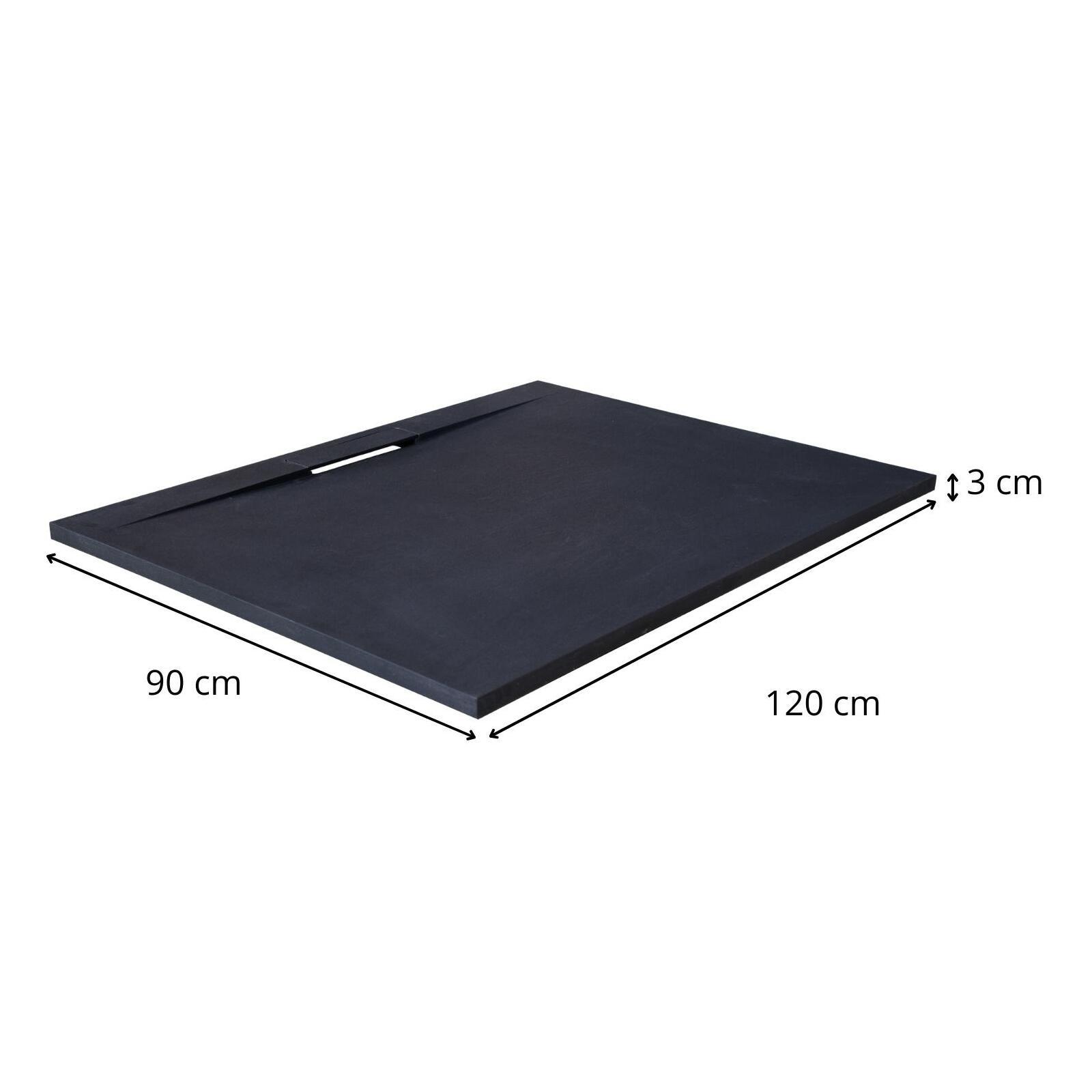 Receveur de douche mural aspect ardoise extra-plat 120x90cm
