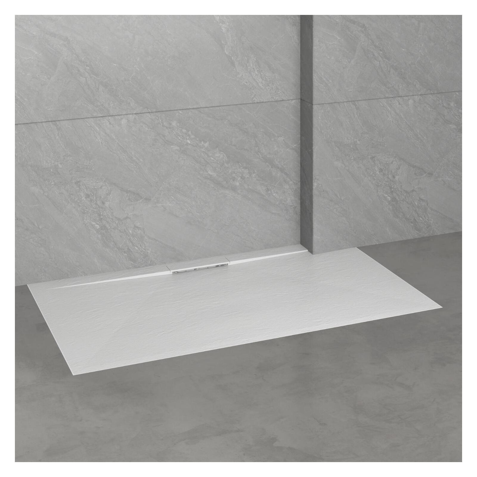 Receveur de douche mural aspect ardoise extra-plat 140x90cm