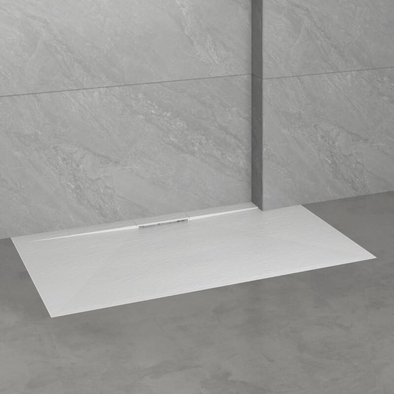 Receveur de douche mural aspect ardoise extra-plat 140x90cm