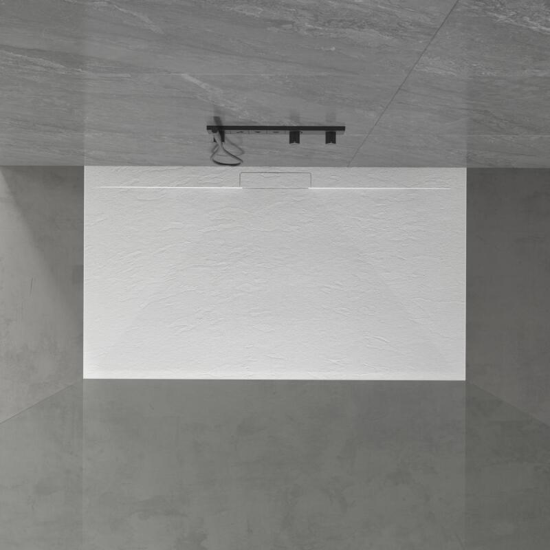 Receveur de douche mural aspect ardoise extra-plat 140x90cm