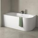 Baignoire acrylique semi-îlot blanche 170cm - Angle gauche