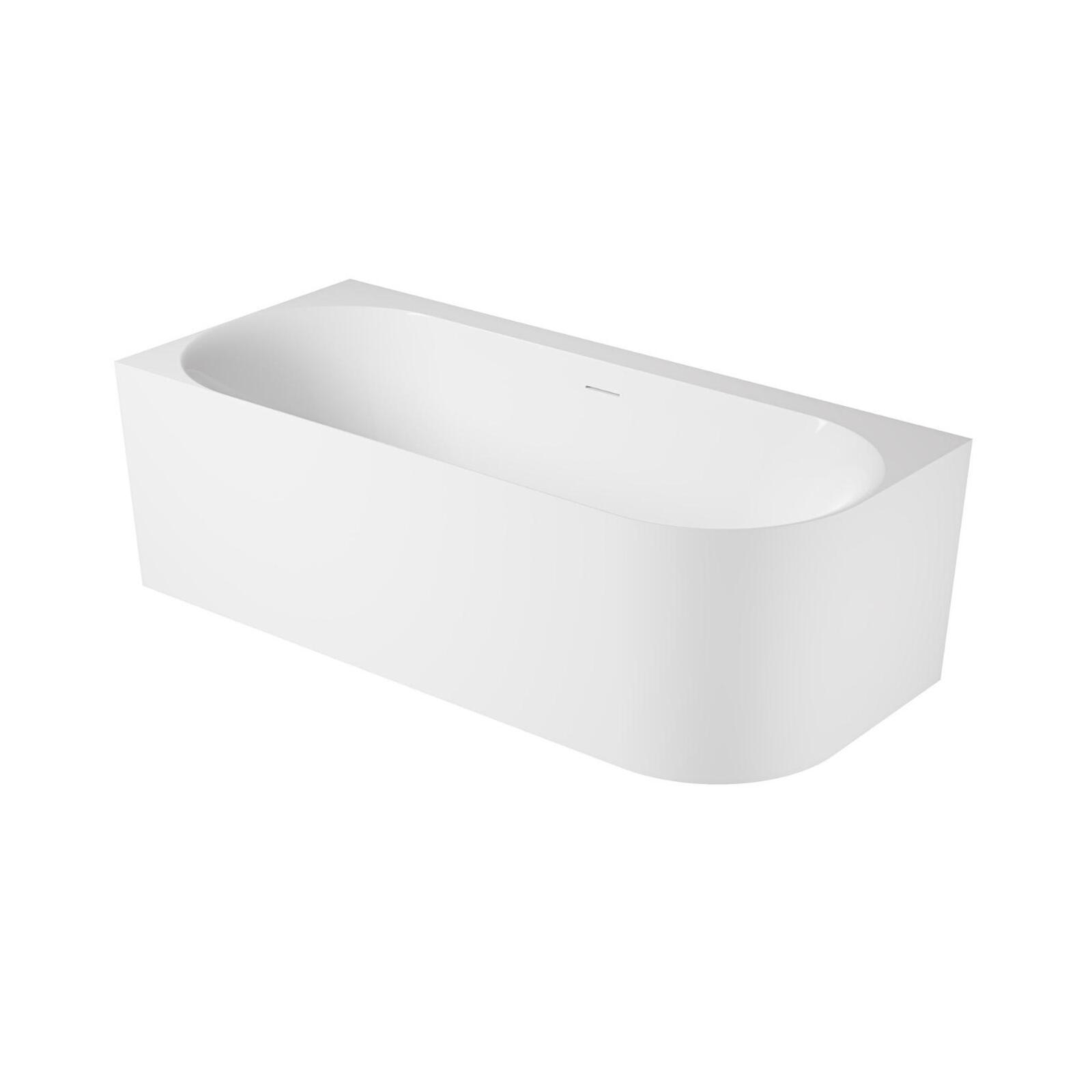 Baignoire acrylique semi-îlot blanche 170cm - Angle gauche