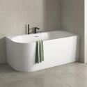Baignoire acrylique semi-îlot blanche 170cm - Angle droit