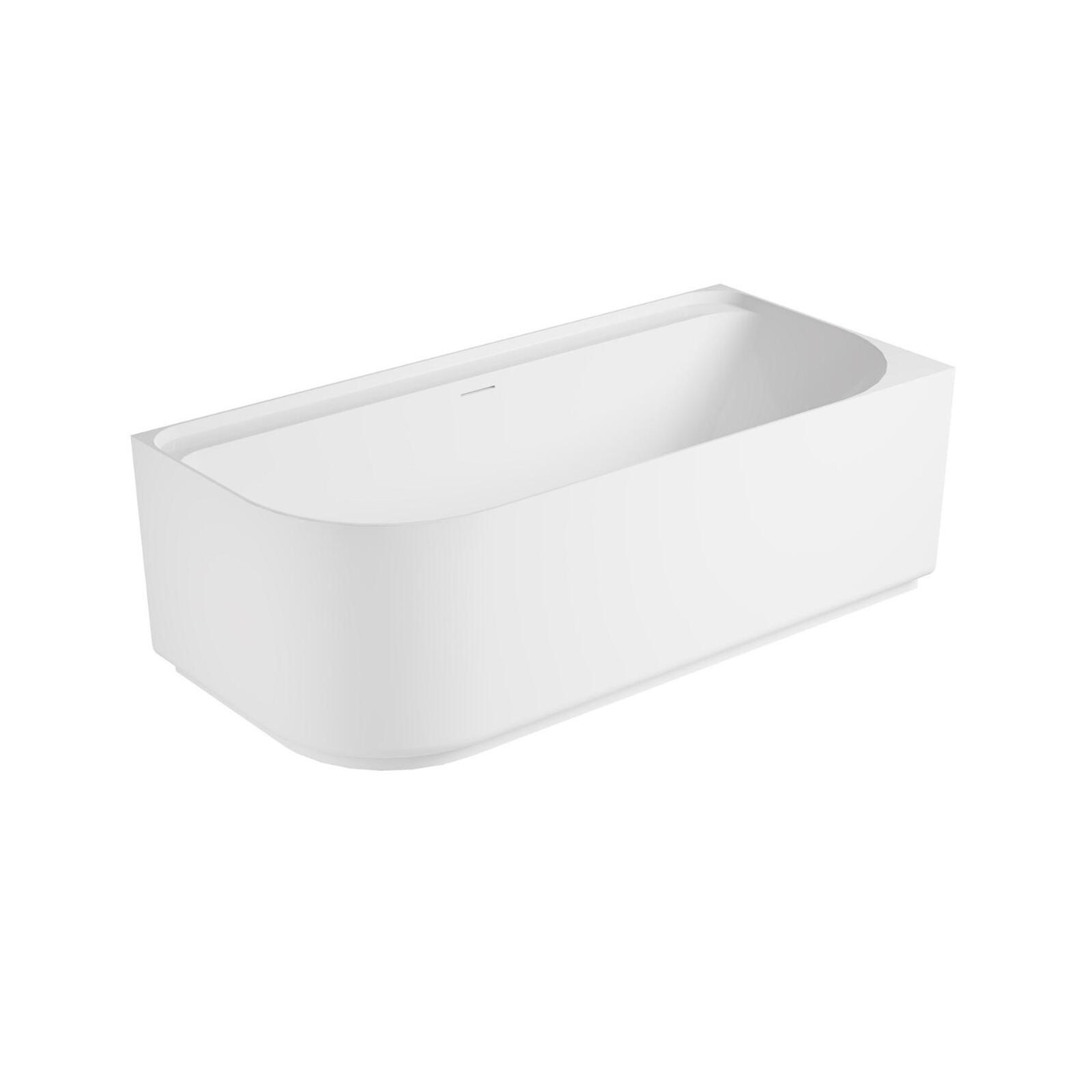 Baignoire acrylique semi-îlot blanche 170cm - Angle droit