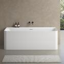 Baignoire acrylique semi-îlot murale blanche 170cm