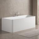 Baignoire acrylique semi-îlot murale blanche 170cm