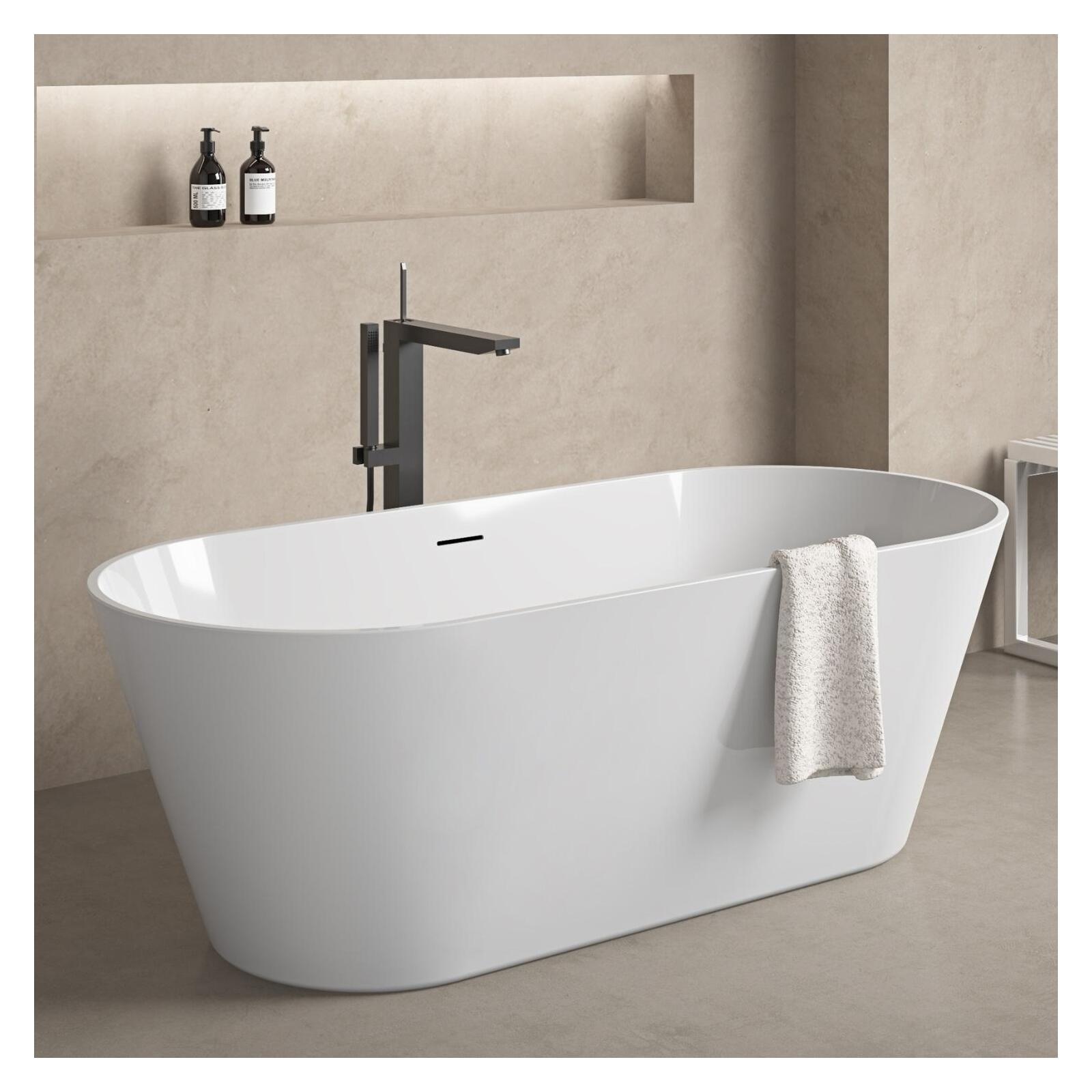 Baignoire îlot en acrylique blanche 170cm