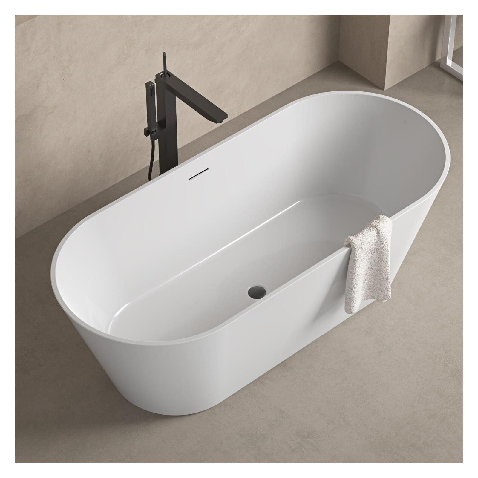 Baignoire îlot en acrylique blanche 170cm