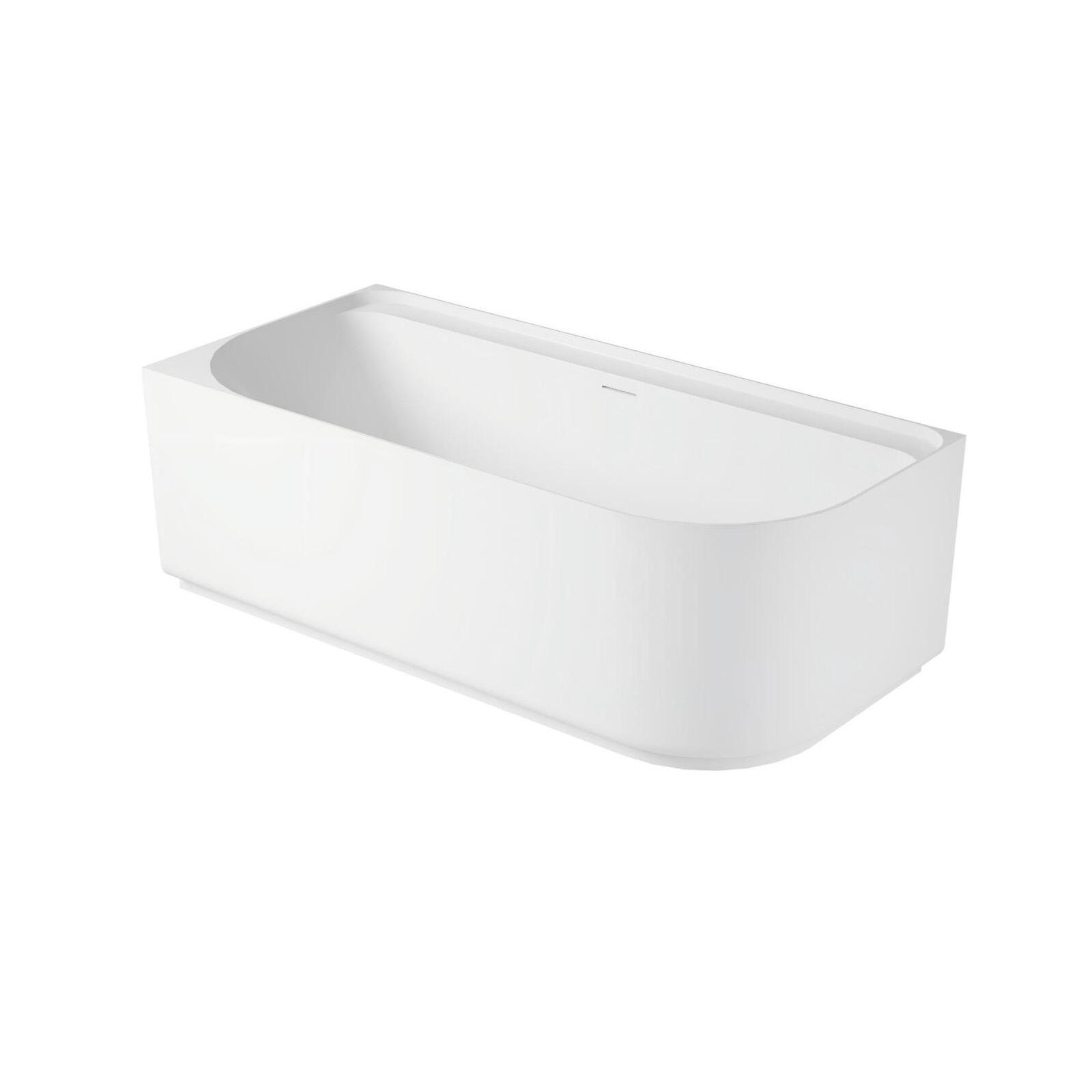 Baignoire acrylique semi-îlot blanche 170cm - Angle gauche