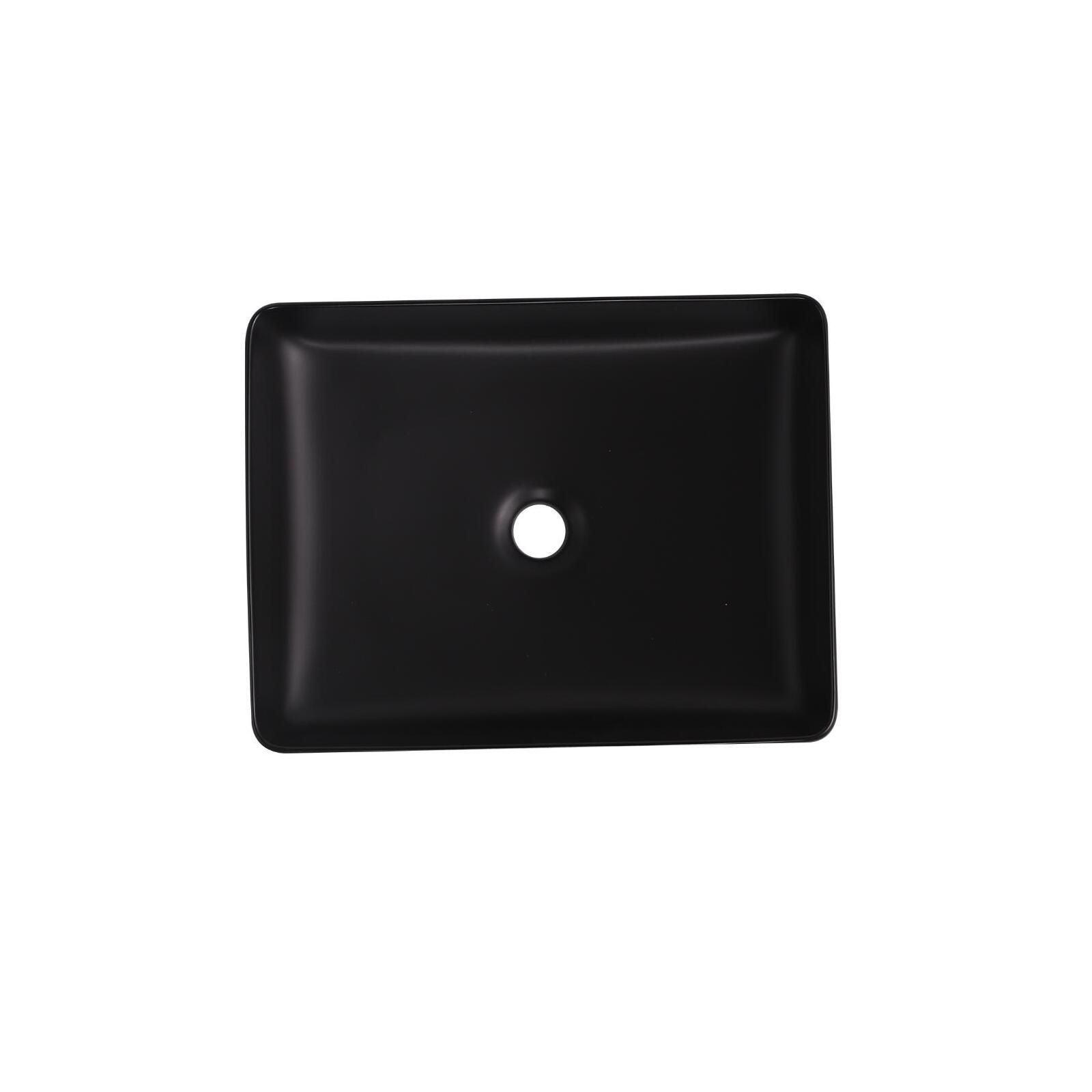 Vasque à poser rectangle en céramique blanche 47x36cm