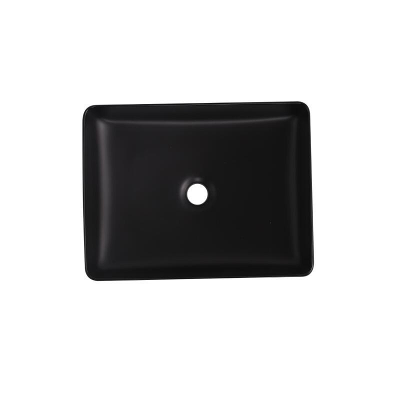 Vasque à poser rectangle en céramique blanche 47x36cm