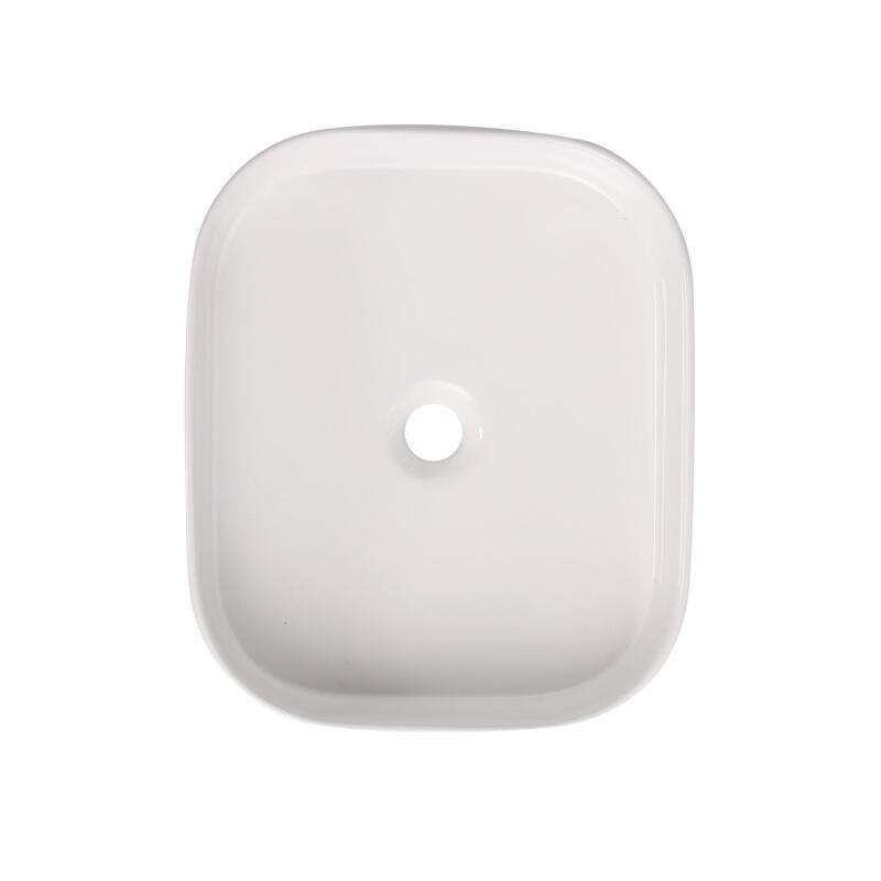 Vasque à poser rectangle en céramique effet marbre 45x38cm