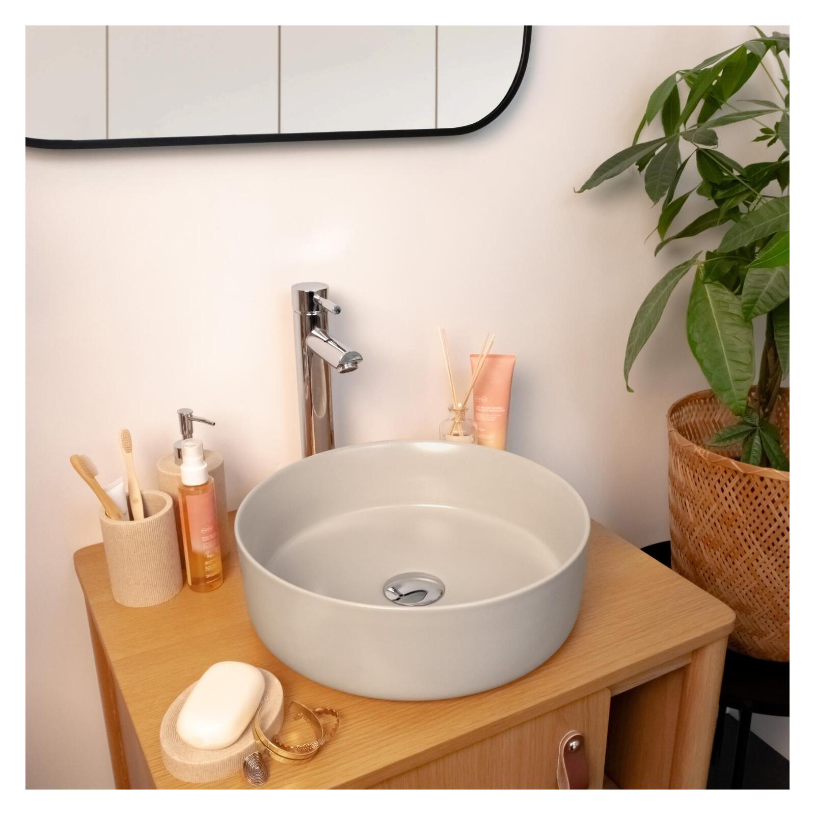 Vasque à poser ronde en céramique 36cm