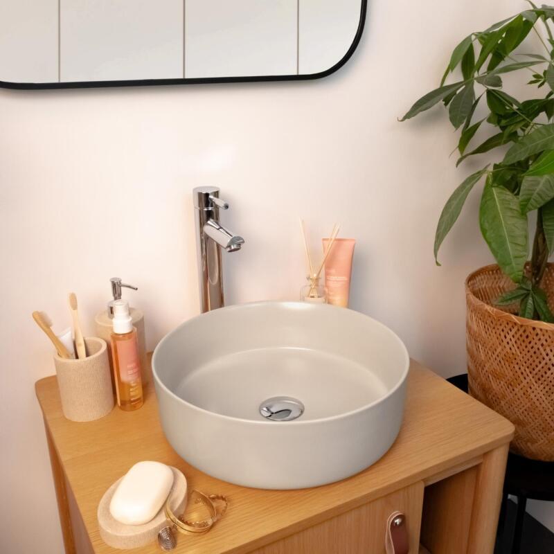 Vasque à poser ronde en céramique 36cm