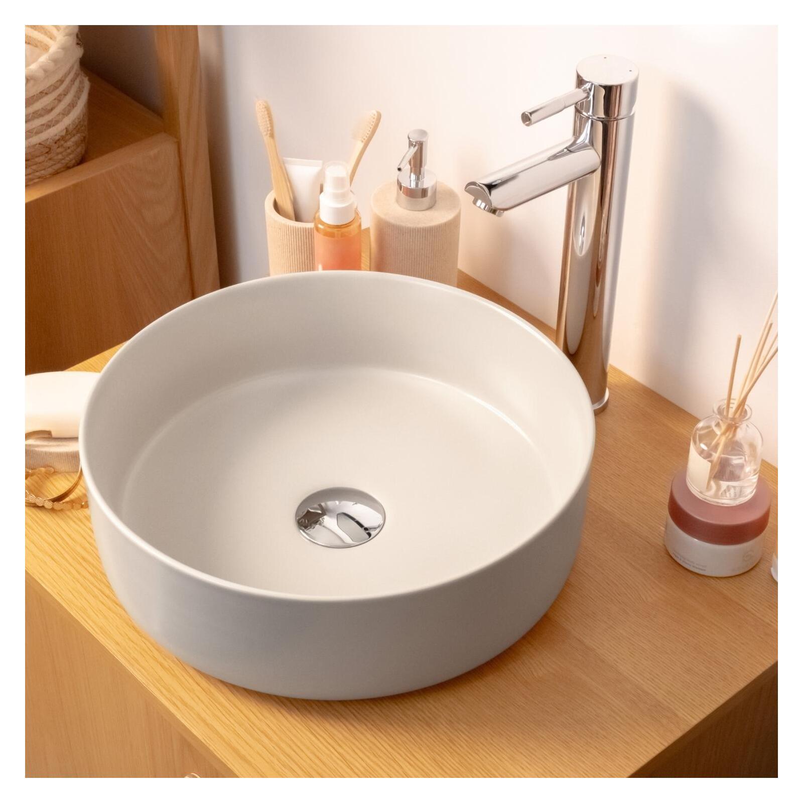 Vasque à poser ronde en céramique 36cm
