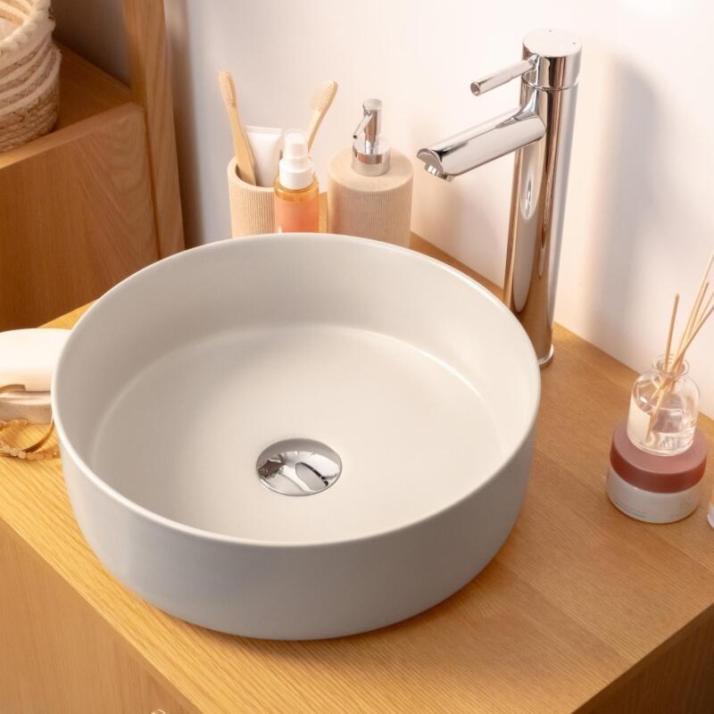 Vasque à poser ronde en céramique 36cm