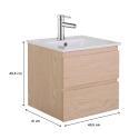 Ensemble meuble simple vasque 45 cm + robinet TAP