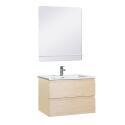 Ensemble meuble simple vasque 60 cm + robinet PIXE + miroir SORRENTO