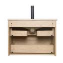 Ensemble meuble simple vasque 60 cm + robinet PIXE + miroir SORRENTO + Colonne SORRENTO